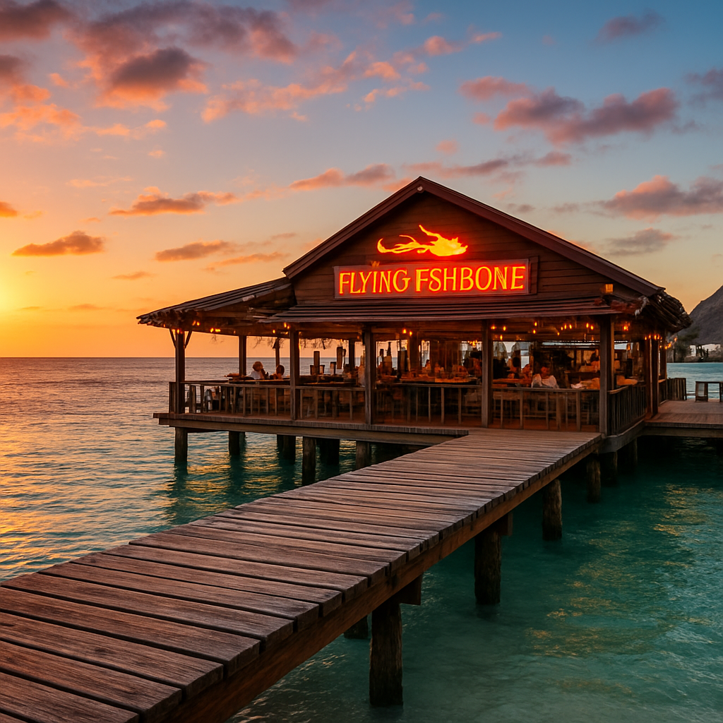 A Pier-Table Dinner at Flying Fishbone — Oranjestad, Aruba