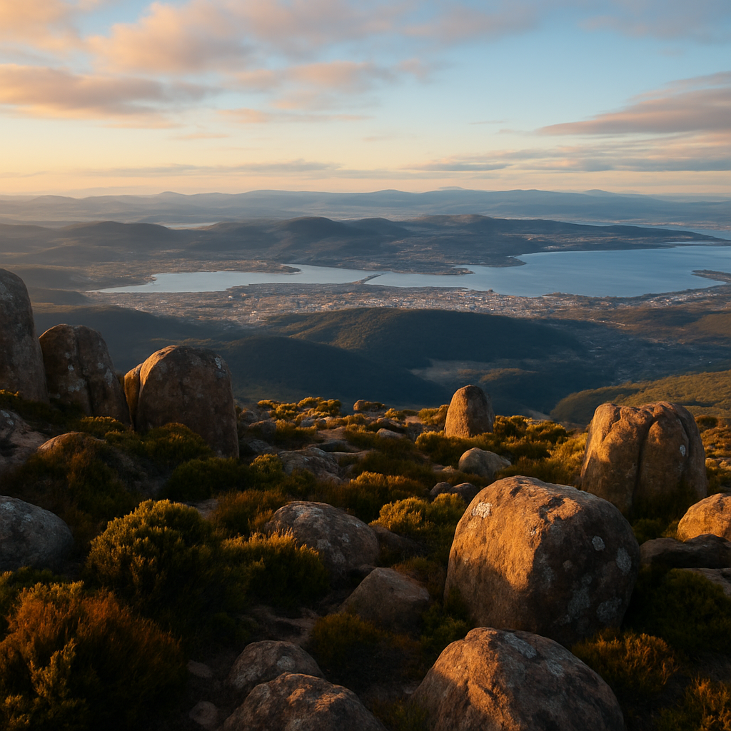 kunanyi at First Light — Hobart, Australia