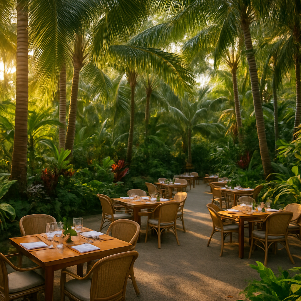 Dinner Under the Palms at Nautilus — Port Douglas, Australia
