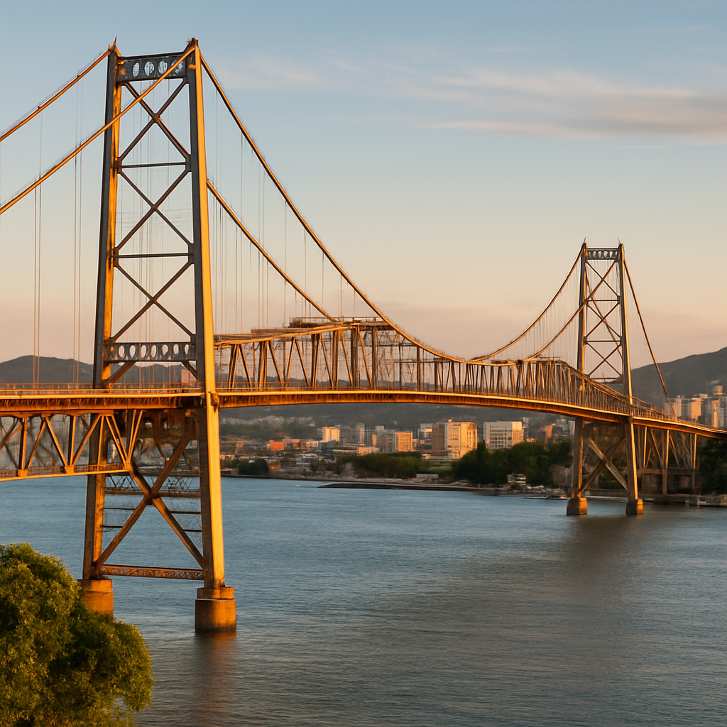 Ponte Hercílio Luz from Forte de Santana — Florianópolis, Brazil