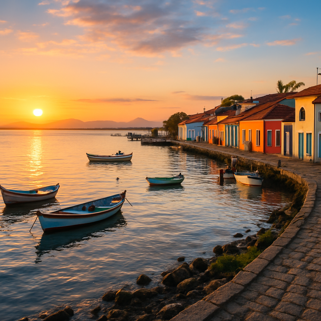 Sequência de Camarão at Sunset in Ribeirão da Ilha — Florianópolis, Brazil