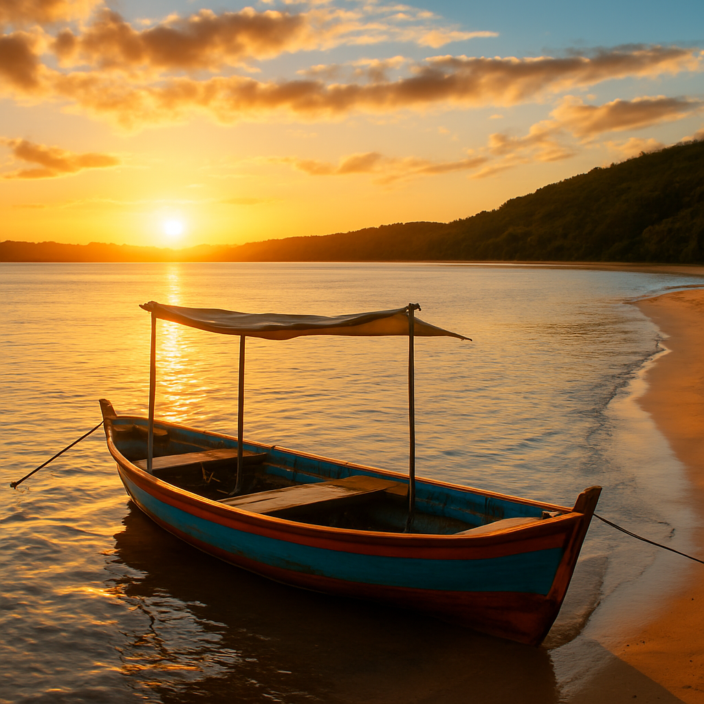 Sunset Boat on the Lagoa de Guaraíras — Pipa, Brazil