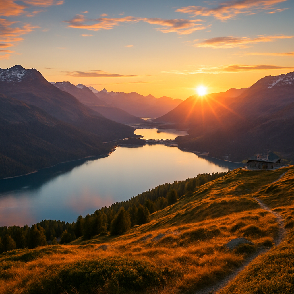 Muottas Muragl at Sunset — St. Moritz, Switzerland