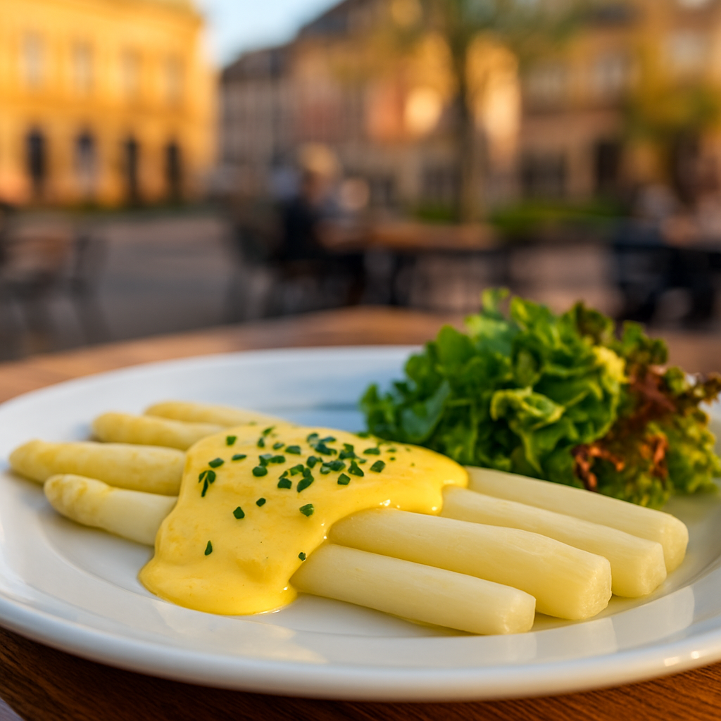 Spargelzeit — white asparagus season, taken seriously — Mannheim, Germany