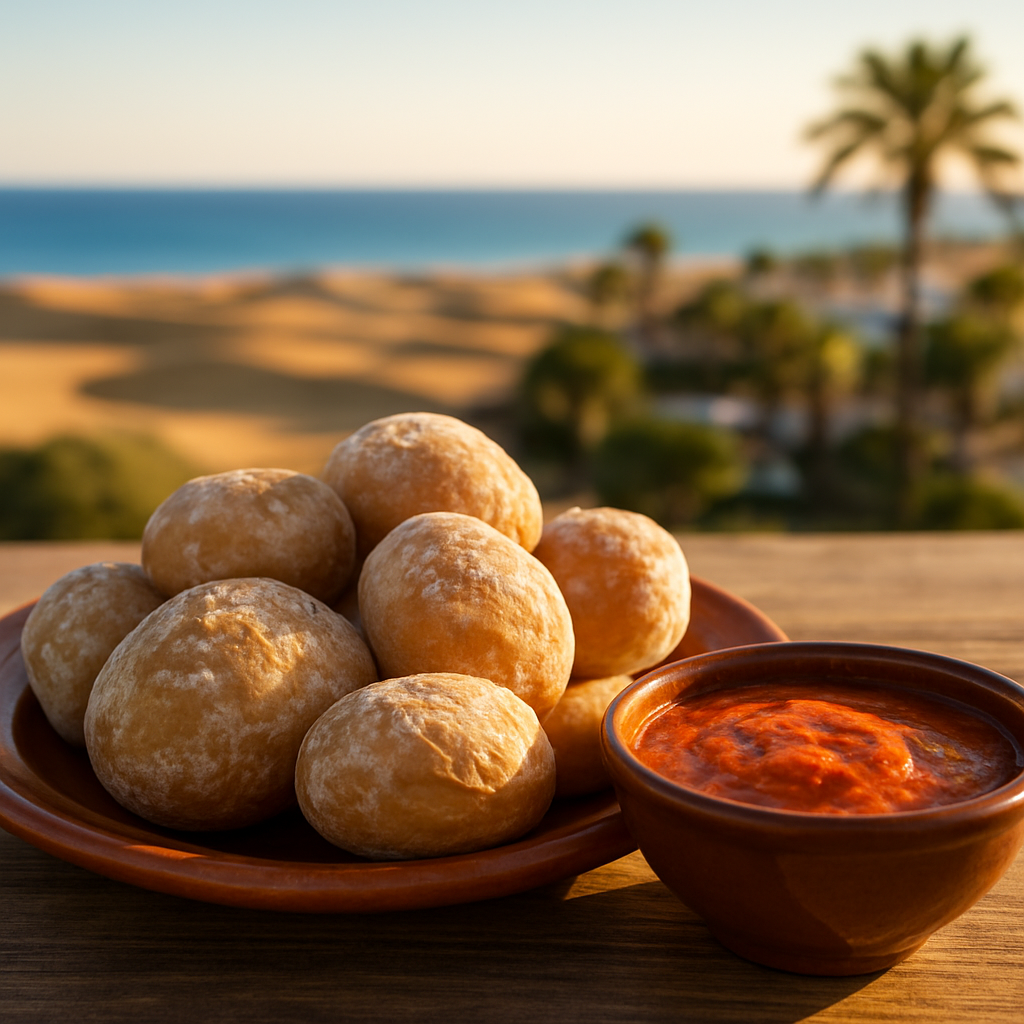 Papas Arrugadas at a Fataga Guachinche — Maspalomas, Spain