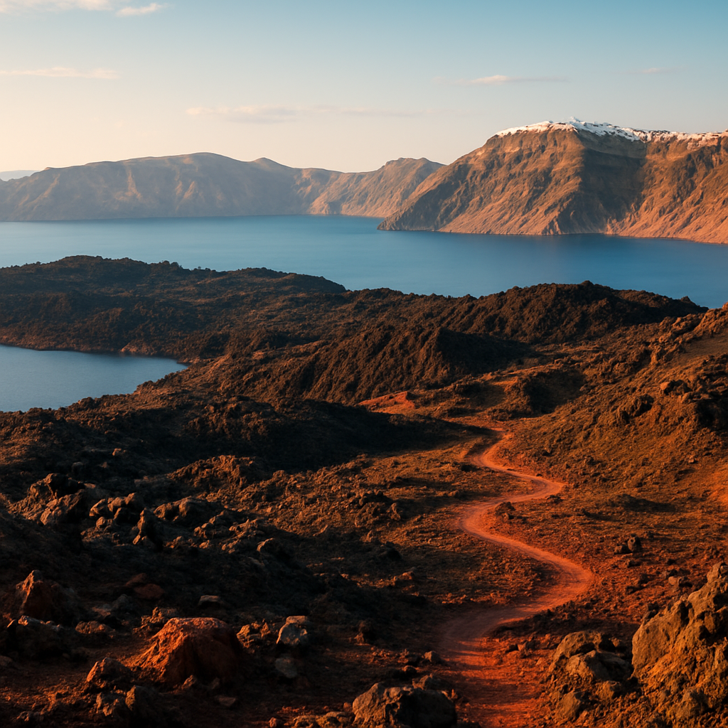 Nea Kameni Volcano and the Hot Springs — Santorini, Greece