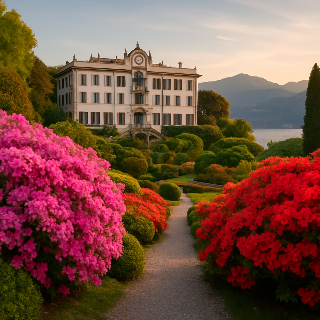 Villa Carlotta's Azalea Gardens in Tremezzo — Lake Como, Italy