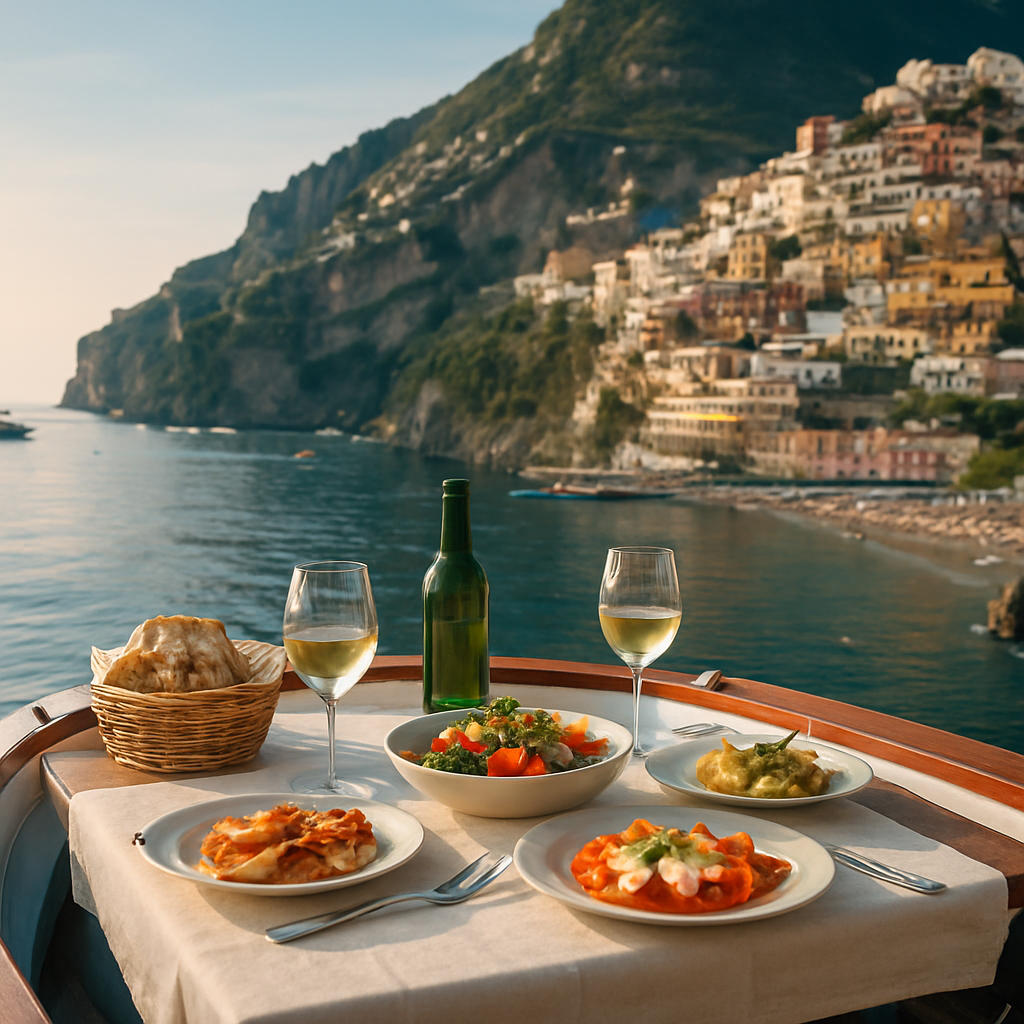 The Boat to Da Adolfo on Laurito Cove — Positano, Italy