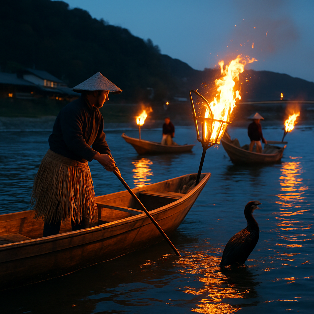 Cormorant Fishing on the Nagara River — Gifu, Japan
