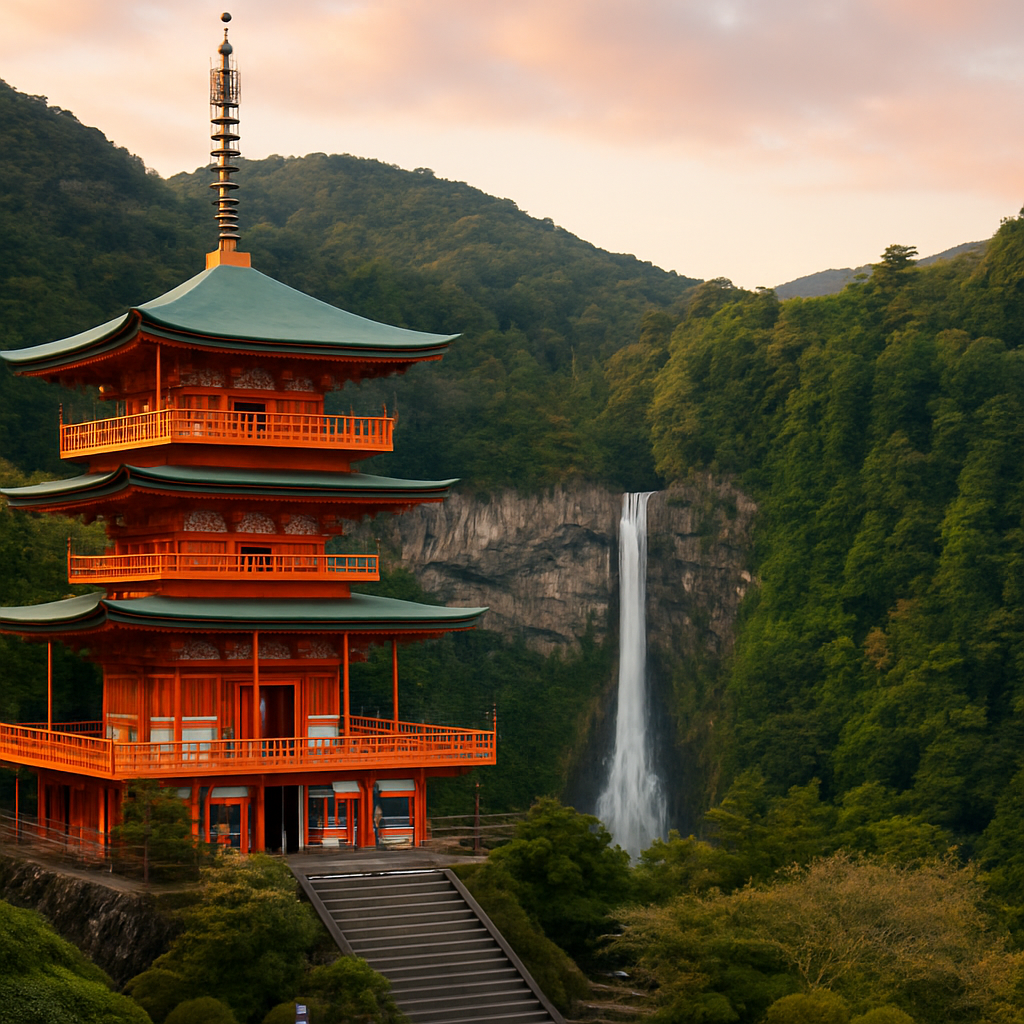 Nachi Falls and the Vermilion Pagoda — Wakayama, Japan