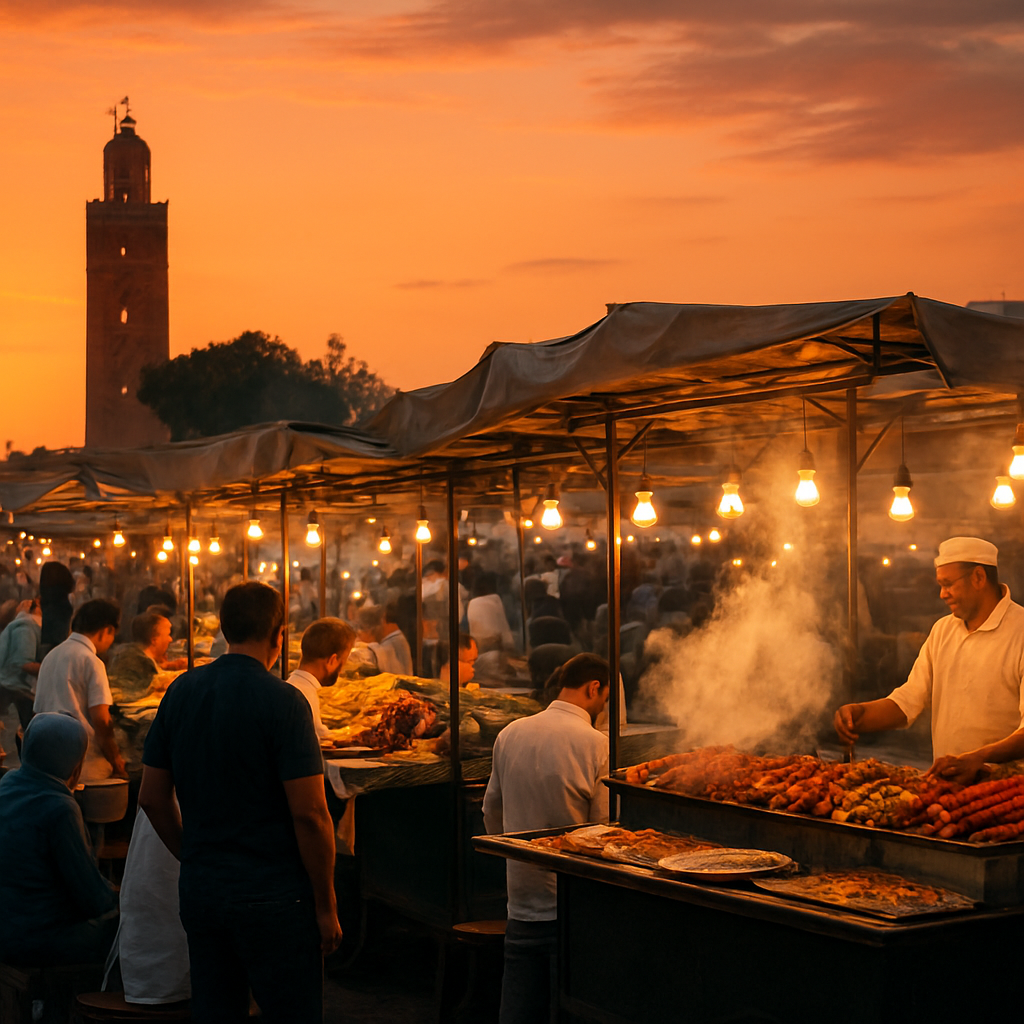Jemaa el-Fna at Sunset — Marrakech, Morocco