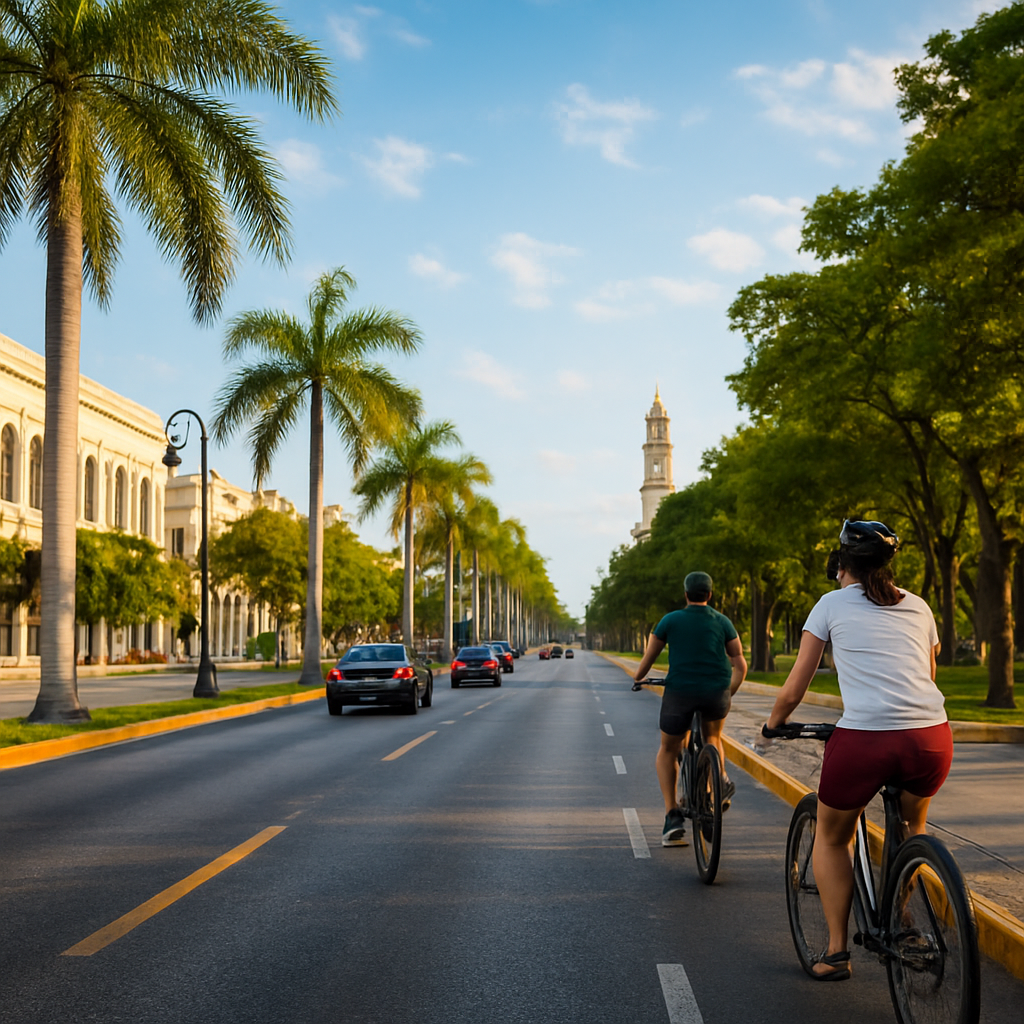 Sunday Bici-Ruta on Paseo de Montejo — Mérida, Mexico