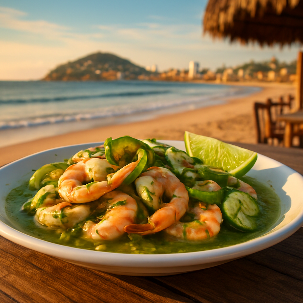 Aguachile and a Pacífico at a Beachside Palapa — Mazatlán, Mexico