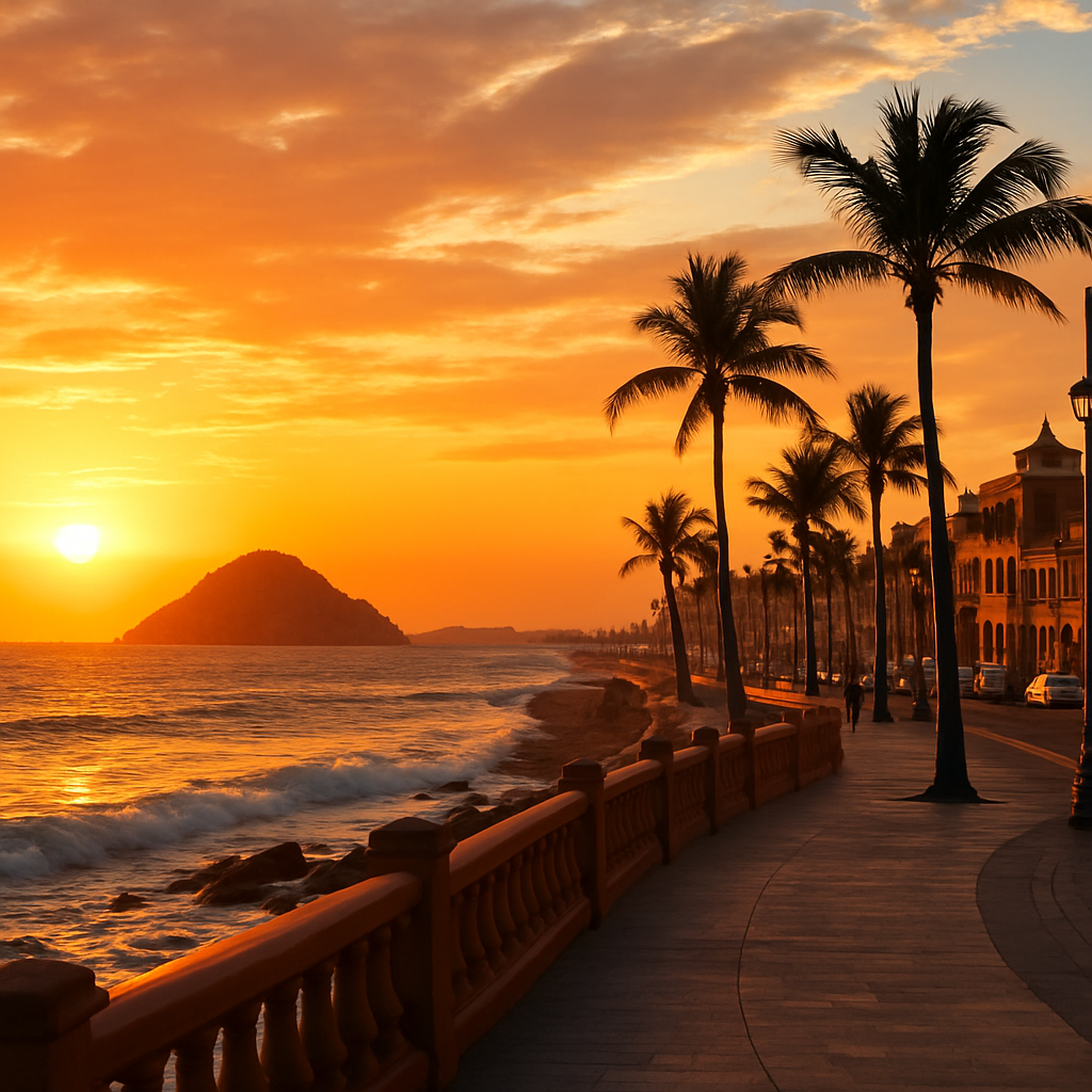 Sunset Michelada on the Olas Altas Seawall — Mazatlán, Mexico