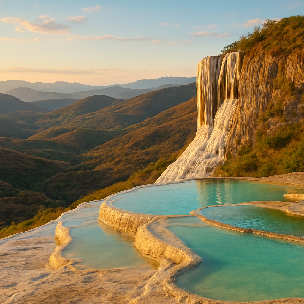 Hierve el Agua at Sunrise — Oaxaca, Mexico