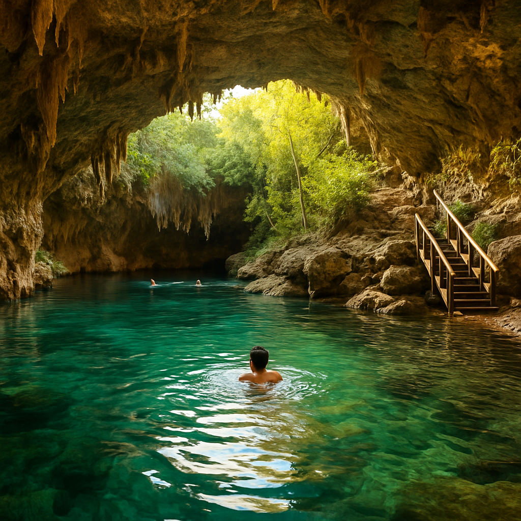 A Morning Swim at Cenote Chaak Tun — Playa del Carmen, Mexico