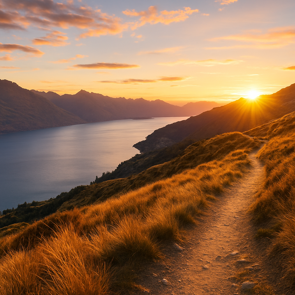 Sunset from the Ben Lomond Saddle — Queenstown, New Zealand