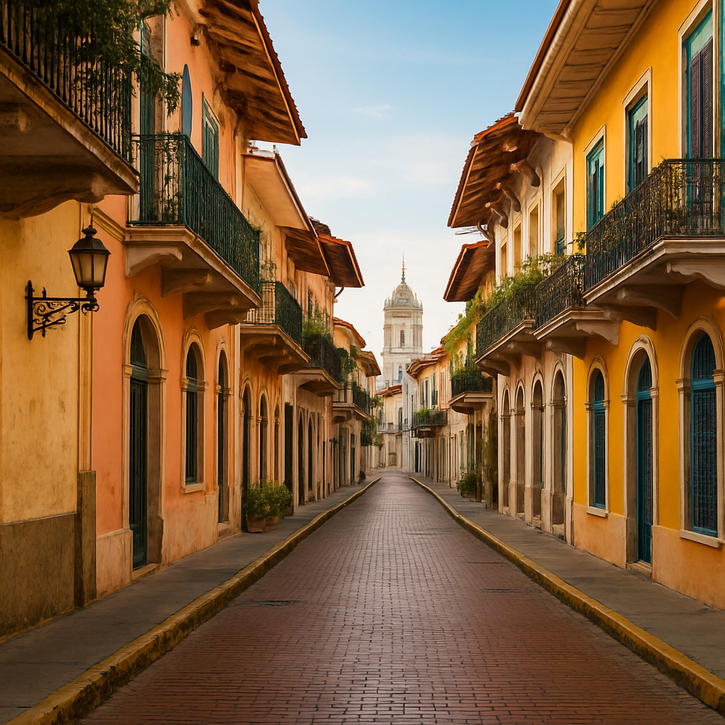 Walk Casco Viejo from Plaza to Rooftop — Panama City, Panama