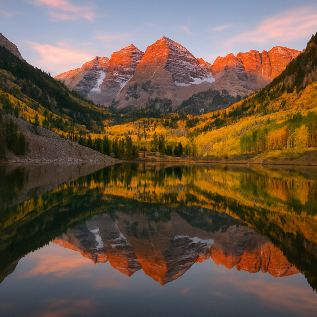 Maroon Bells at Sunrise — Aspen, United States