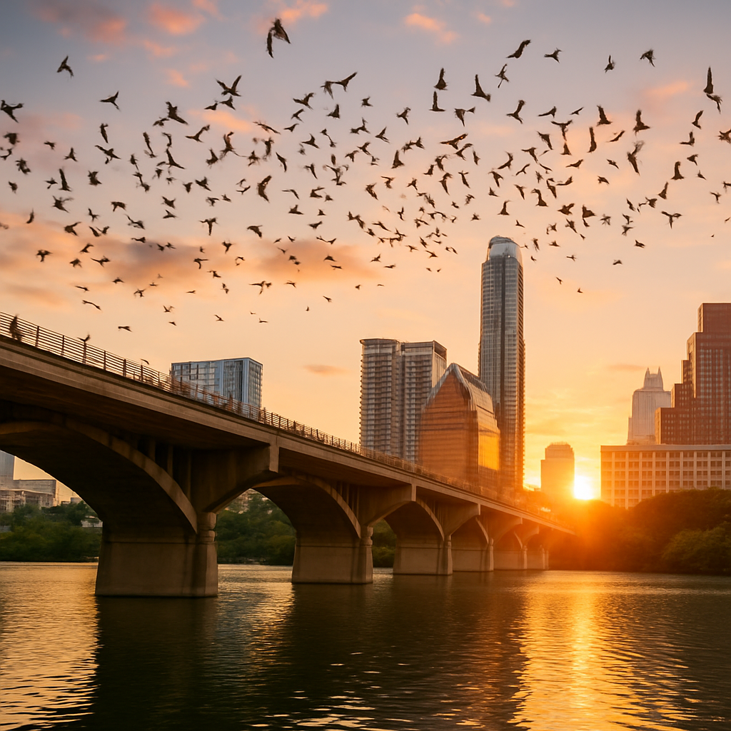 The Bat Emergence at the Congress Avenue Bridge — Austin, United States