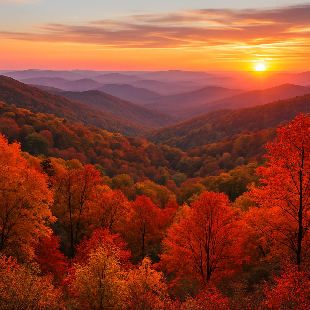 A Sunset Drive on the Blue Ridge Parkway — Asheville, United States
