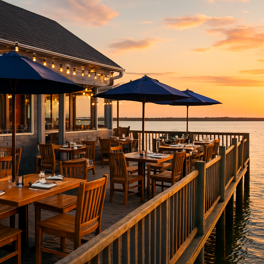 Sunset Seafood on the Bay in Ocean Beach — Fire Island, United States