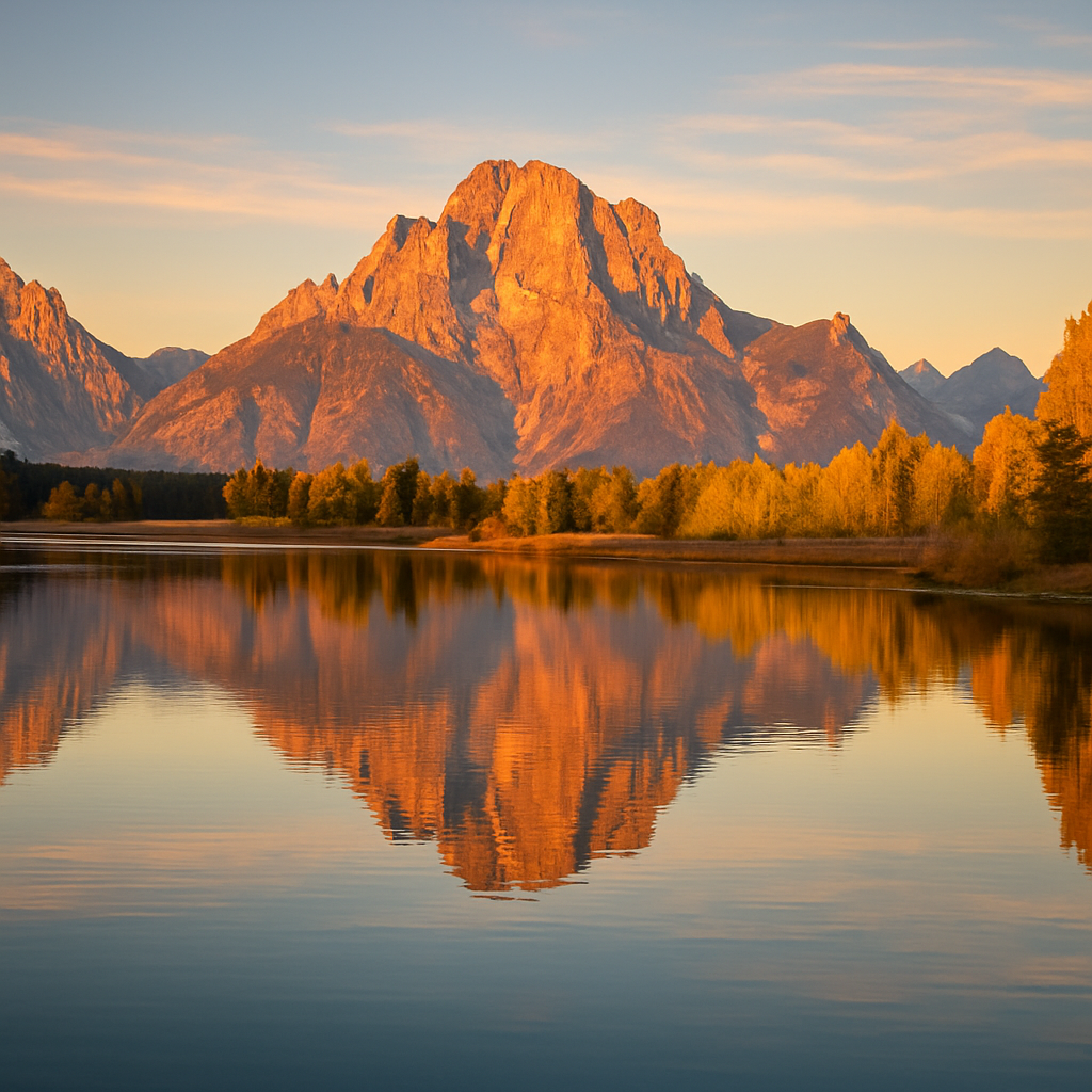 Sunrise at Jenny Lake, Grand Teton — Jackson Hole, United States