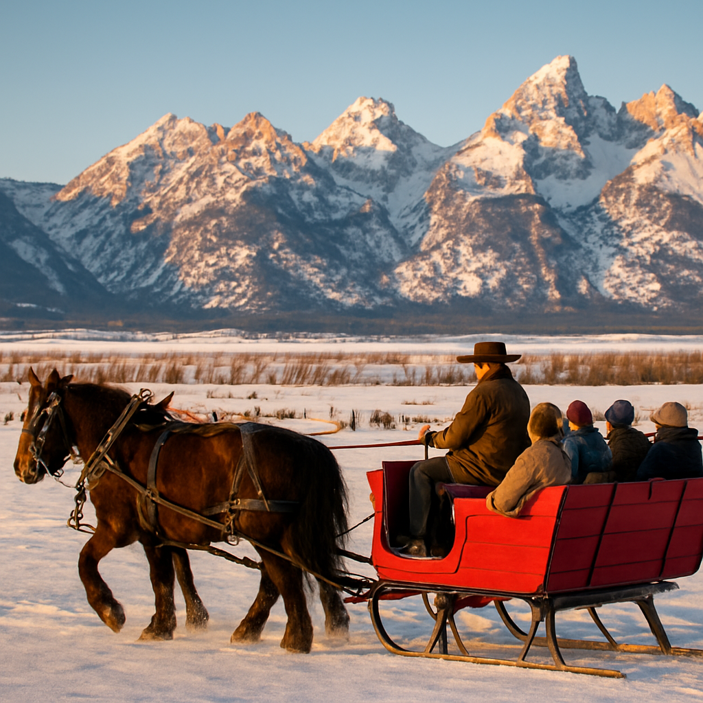 Winter Sleigh Ride at the National Elk Refuge — Jackson Hole, United States