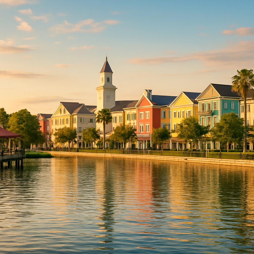Walk Celebration's Lakefront Town Center — Kissimmee, United States
