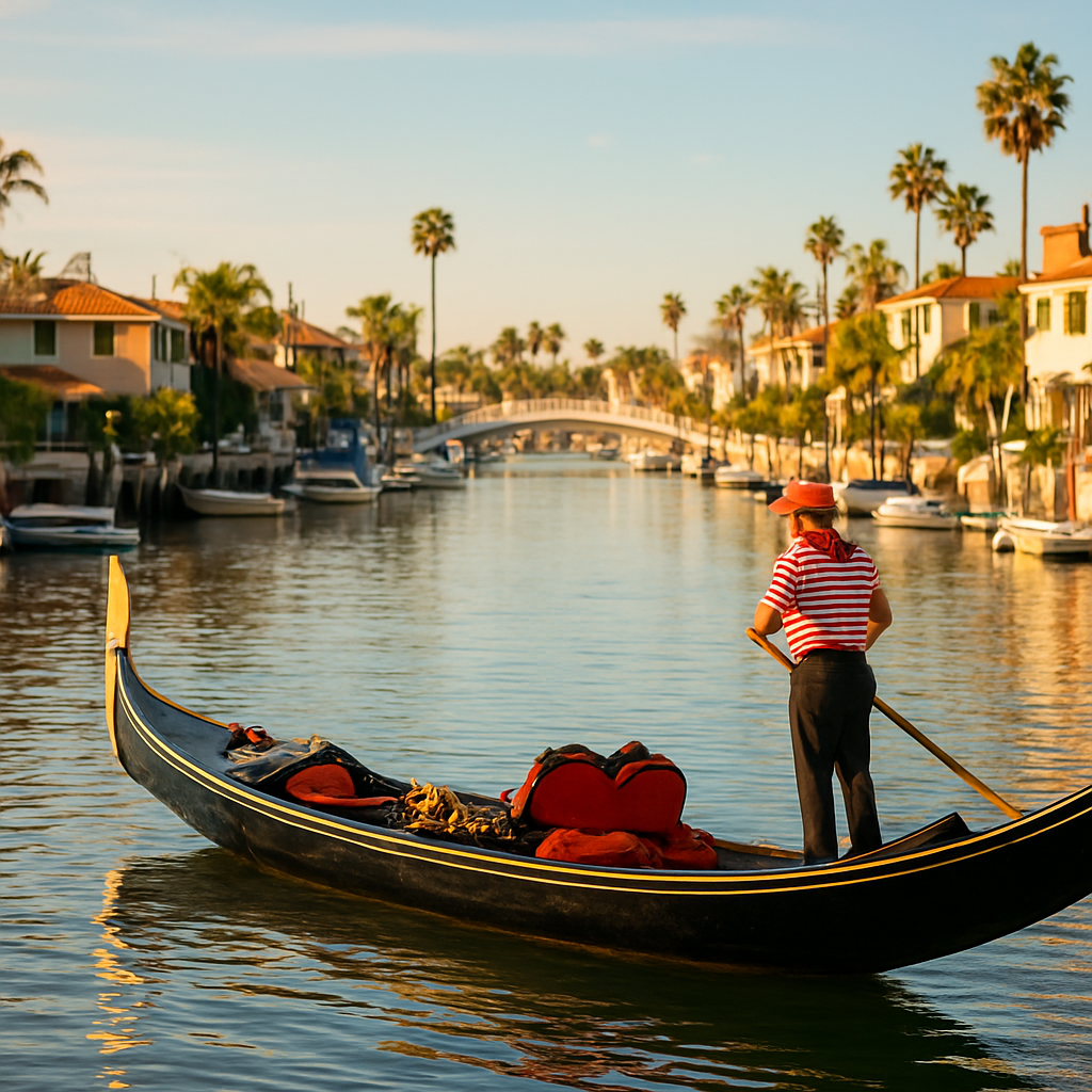 Ride a gondola through the Naples canals — Long Beach, United States