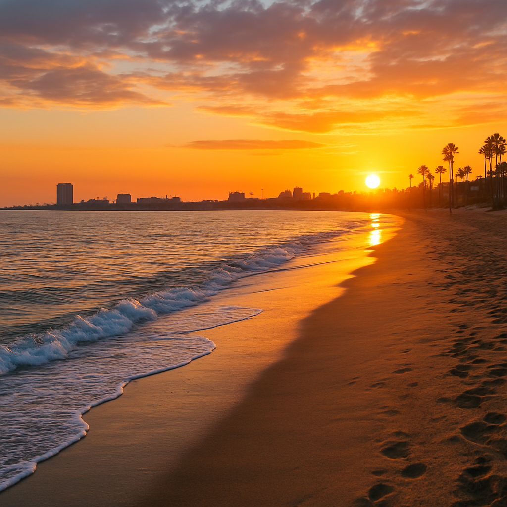 Sunset at Rosie's Dog Beach — Long Beach, United States