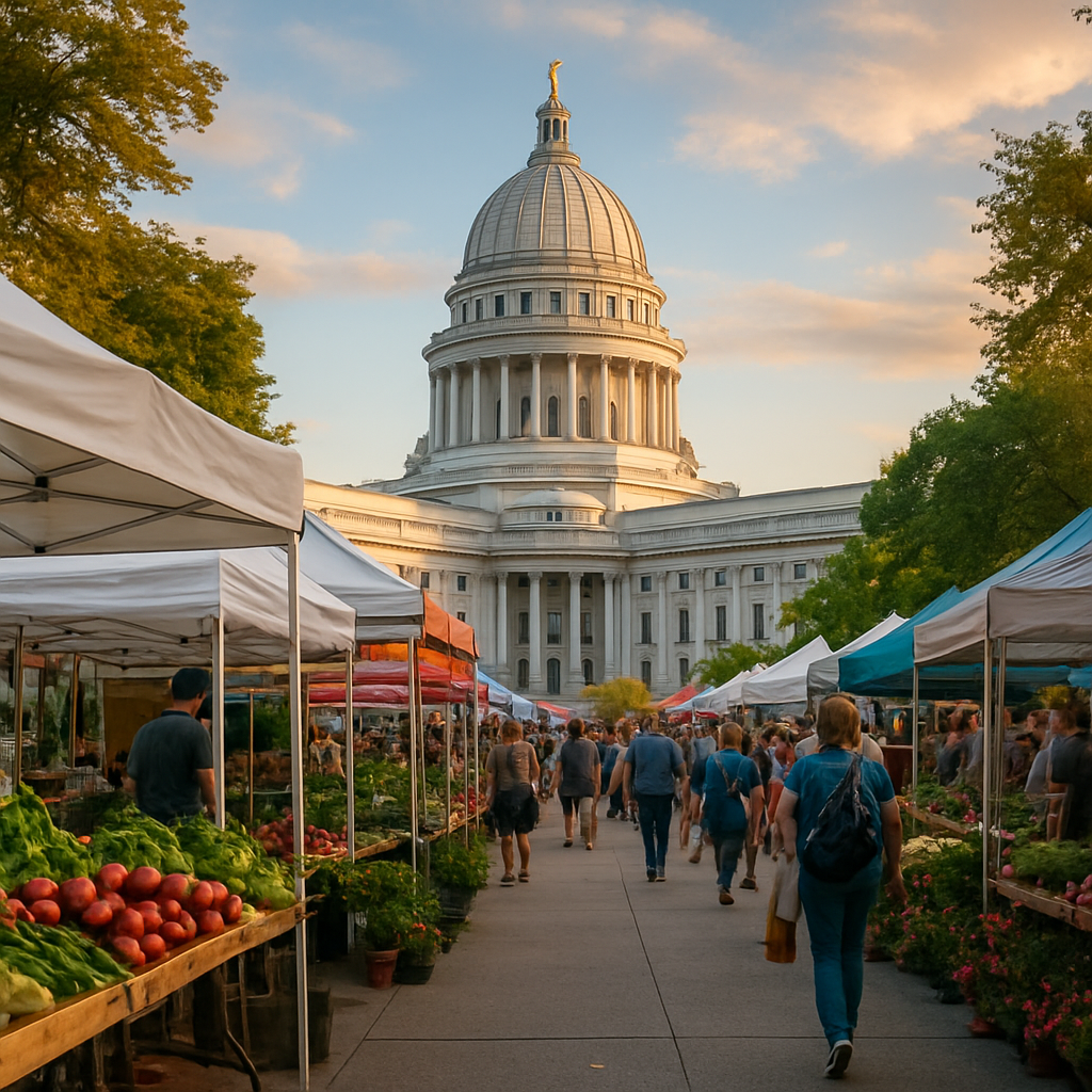 Saturday Morning at the Dane County Farmers' Market — Madison, United States