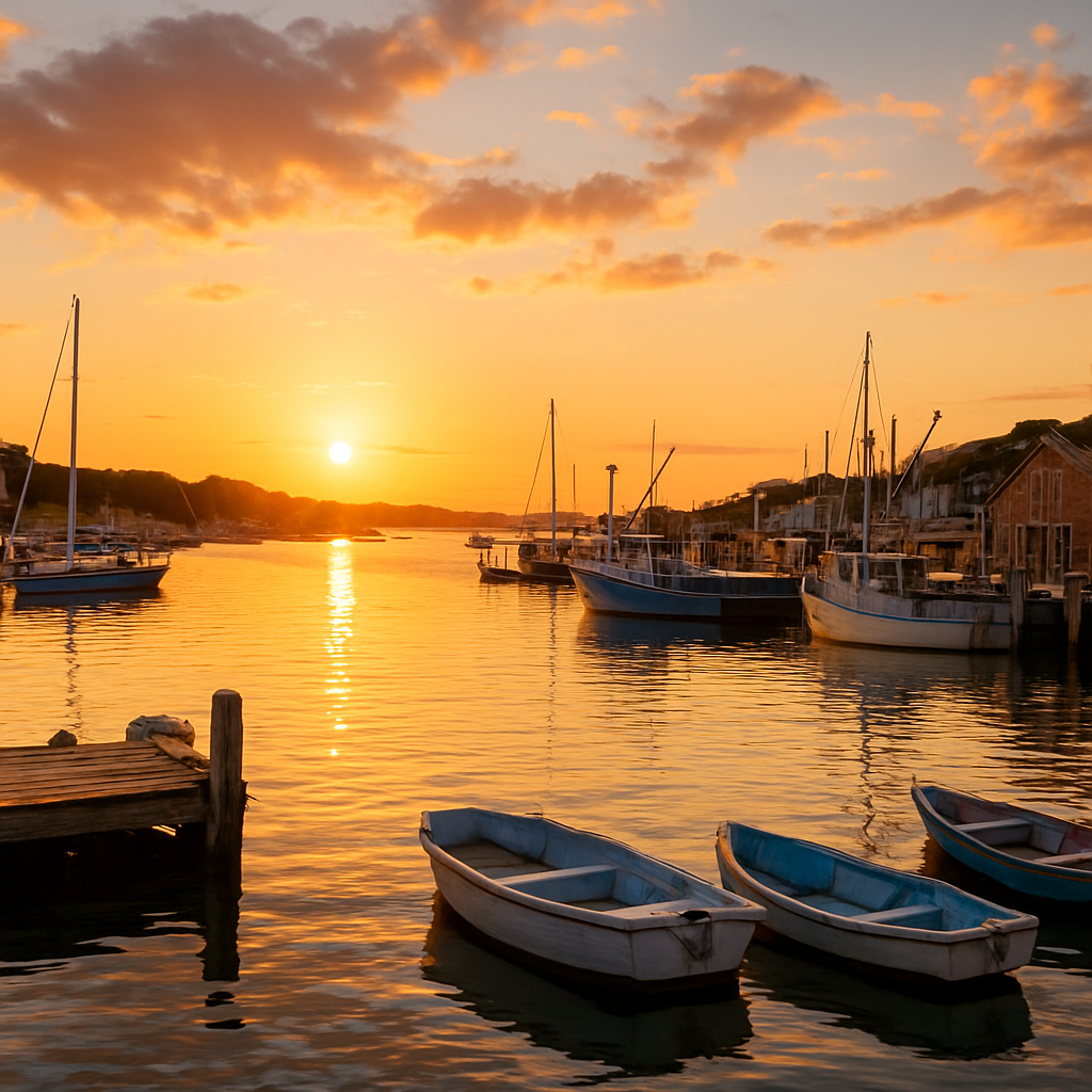Sunset at Menemsha Harbor — Martha's Vineyard, United States