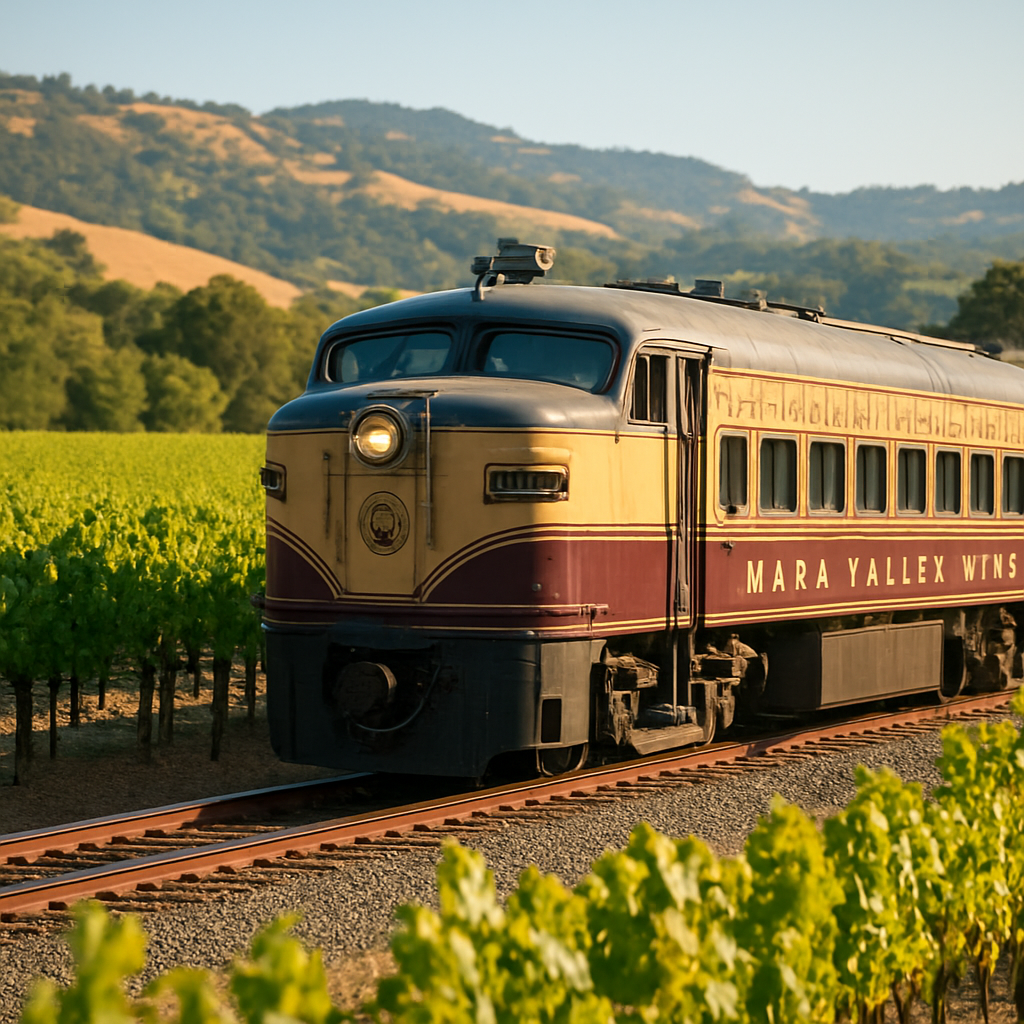 The Napa Valley Wine Train at Dusk — Napa Valley, United States
