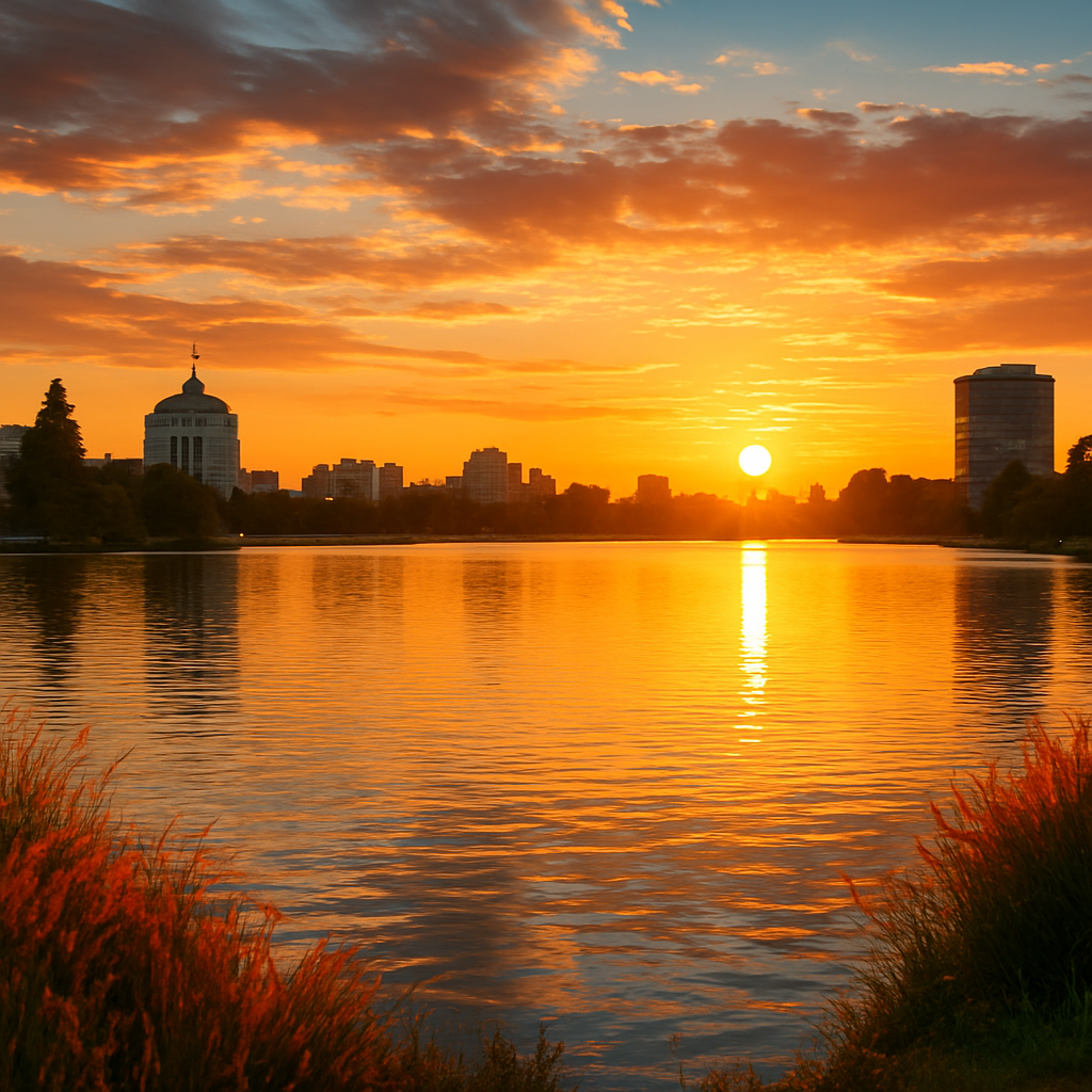 Walk the Lake Merritt Loop at Dusk — Oakland, United States