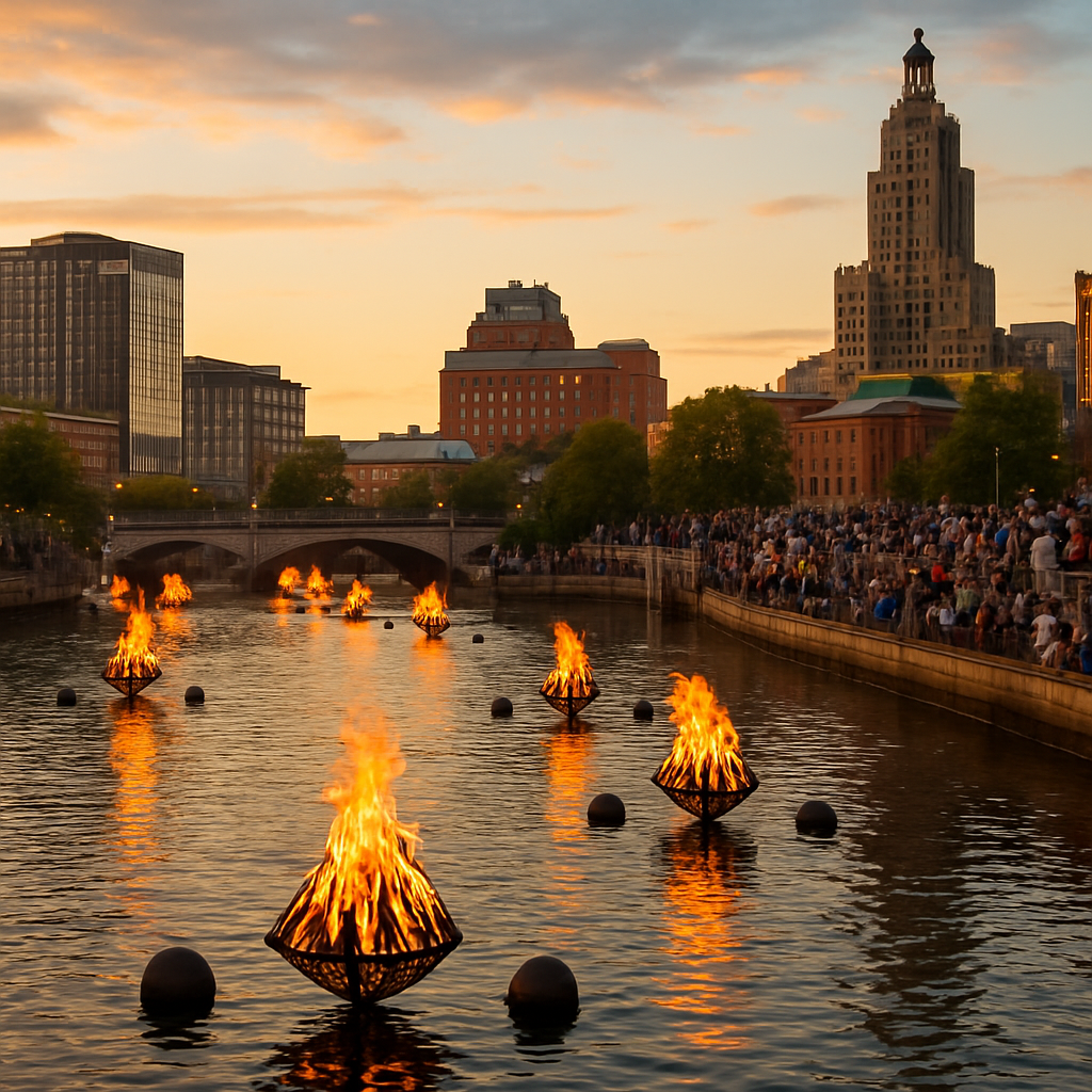 A WaterFire Night on the Rivers — Providence, United States