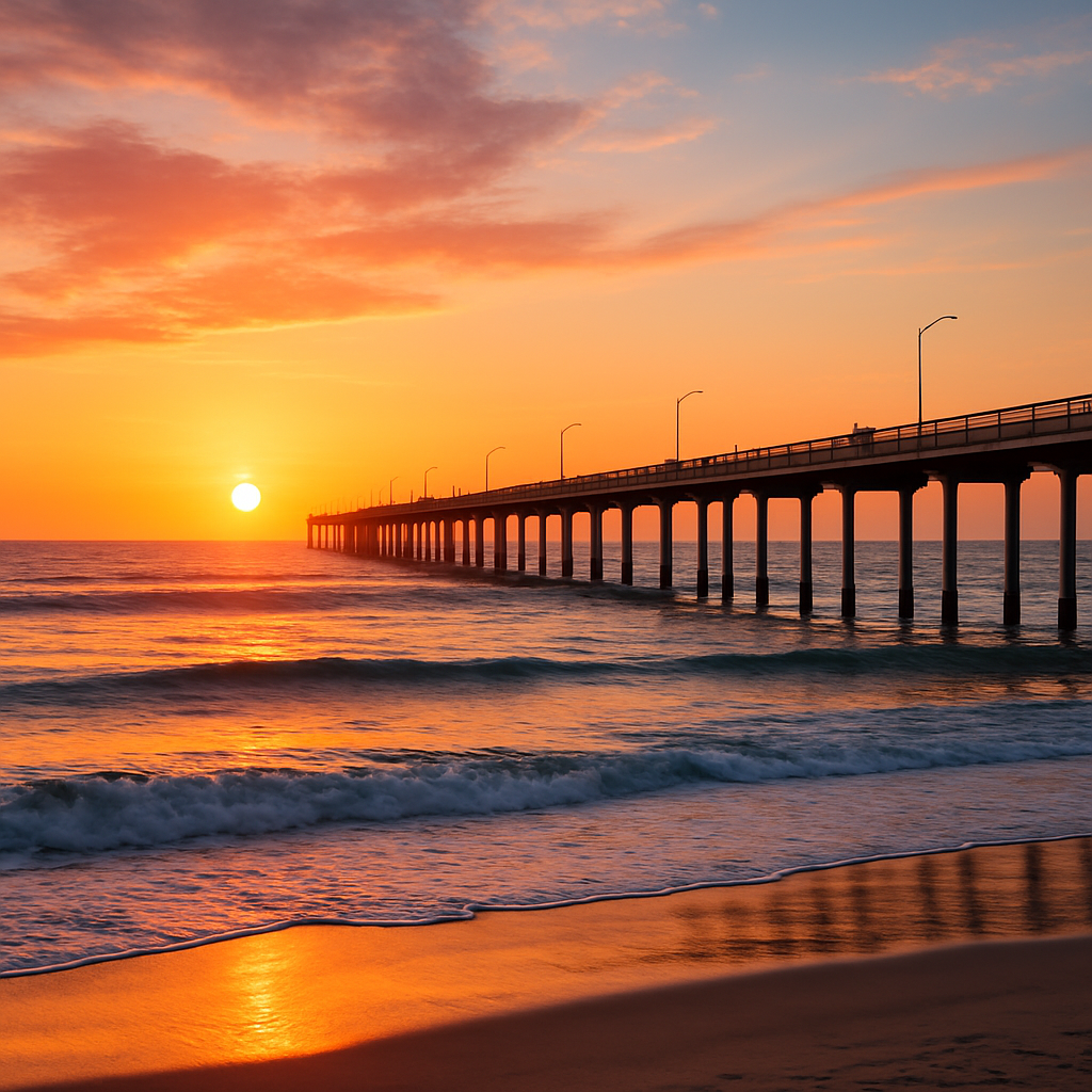 Sunset from Ocean Beach Pier — San Diego, United States
