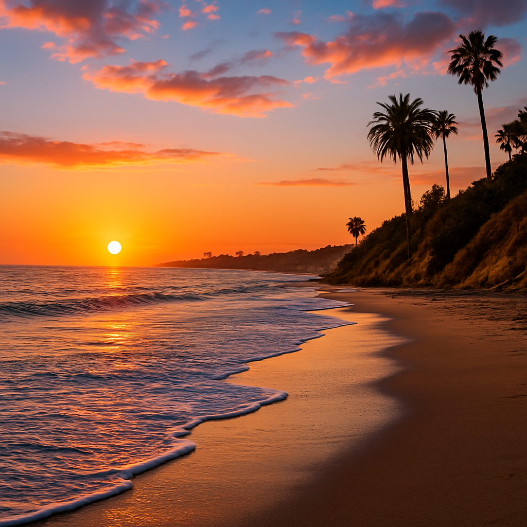 Friday Night Drum Circle at Butterfly Beach — Santa Barbara, United States