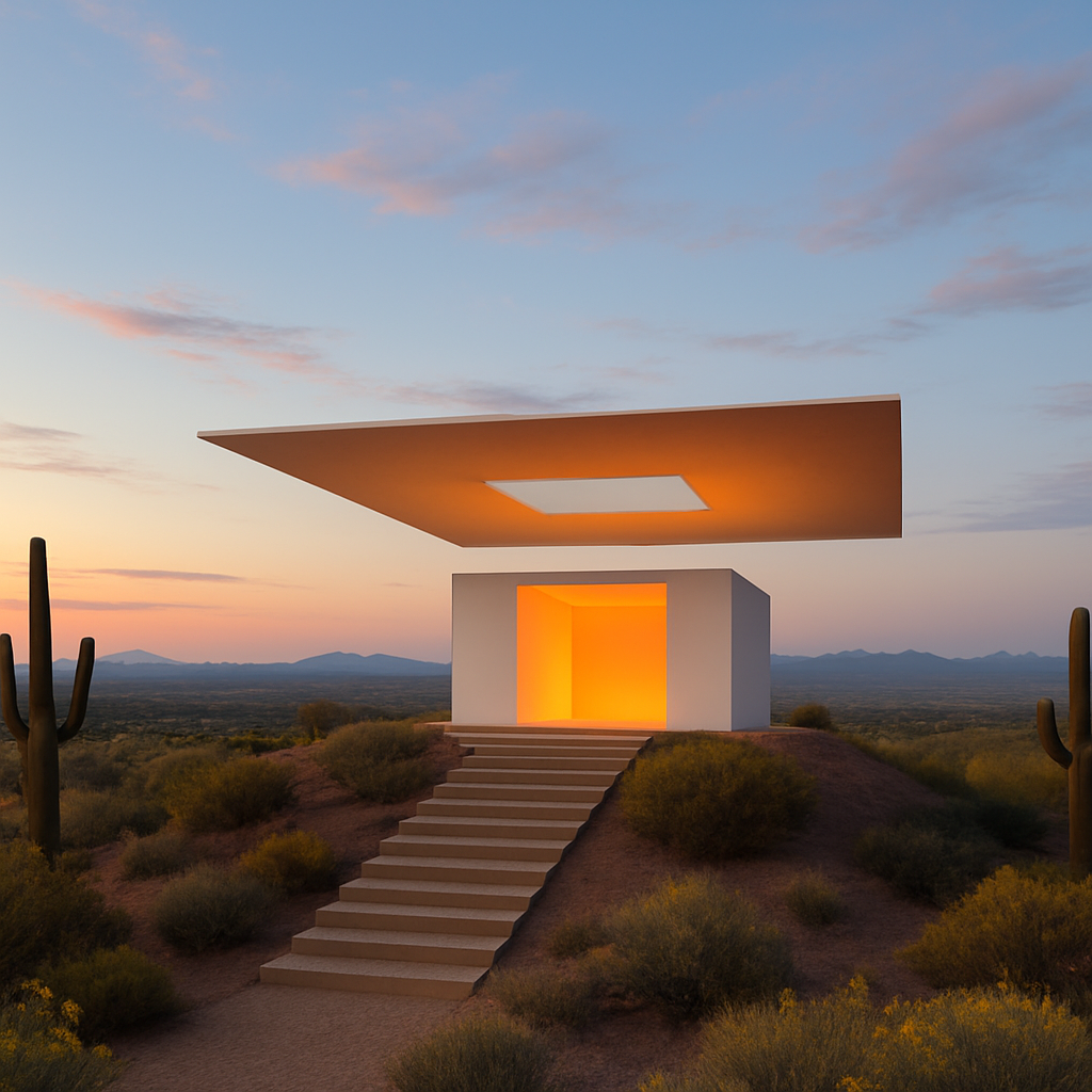 Dusk at SMoCA's Knight Rise Skyspace — Scottsdale, United States