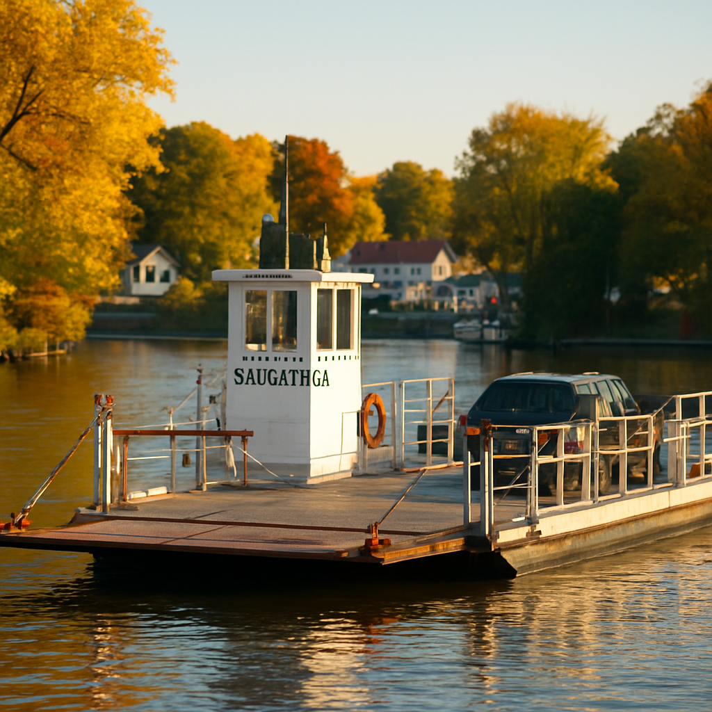 Cross by Hand-Cranked Ferry, Climb 282 Steps — Saugatuck, United States