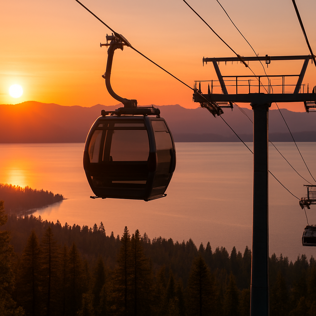 The Heavenly Gondola at Sunset — Lake Tahoe, United States