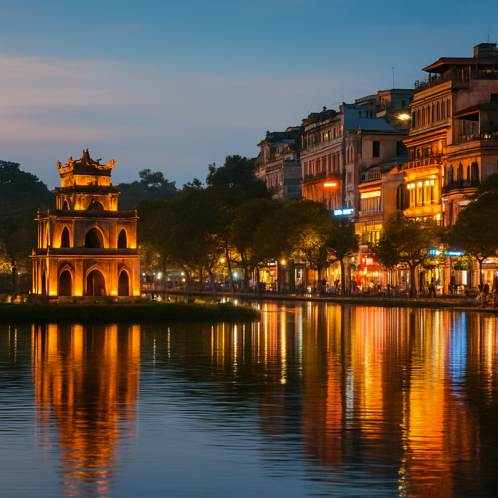 The Old Quarter Walking Street Around Hoàn Kiếm Lake — Hanoi, Vietnam