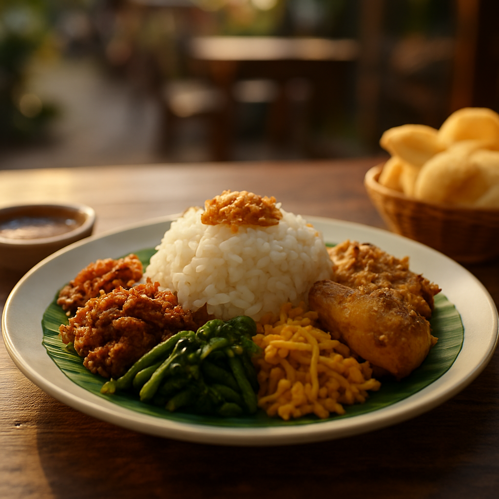 Nasi Campur at a Warung — Anywhere — Bali, Indonesia