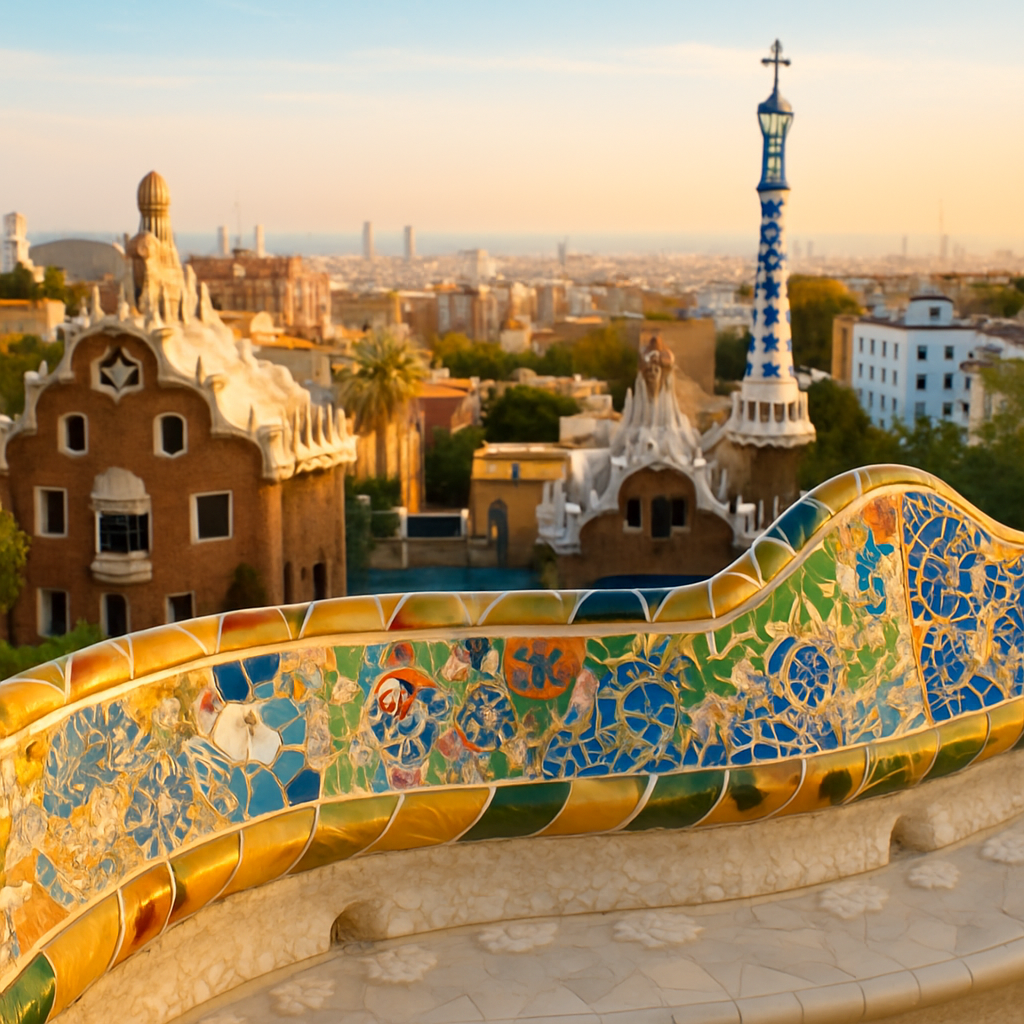 Park Güell at Sunrise — Barcelona, Spain