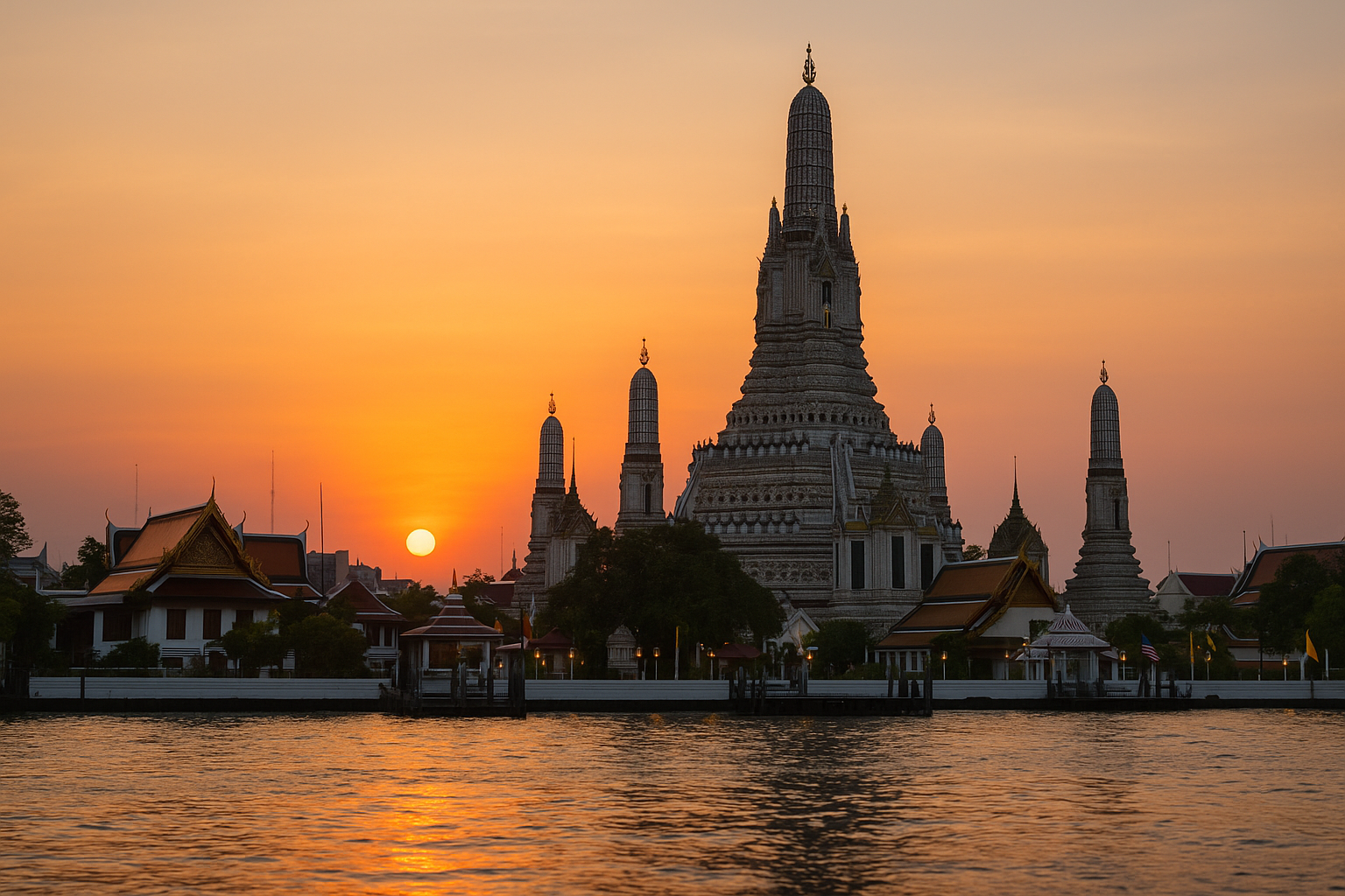 Chao Phraya River at Dusk — Bangkok, Thailand