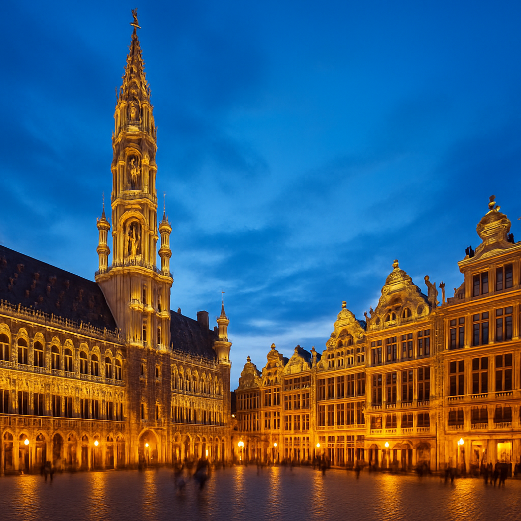 Grand Place After Dark — Brussels, Belgium