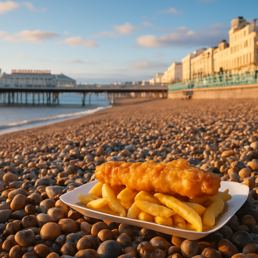 Chips on the Pebbles at the Seafront — Brighton, United Kingdom