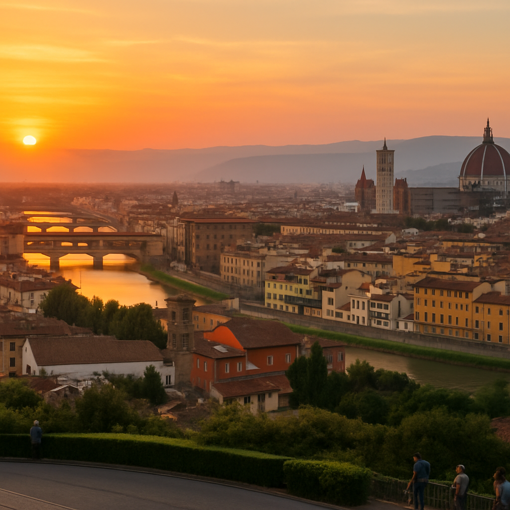 Sunset at Piazzale Michelangelo — Florence, Italy