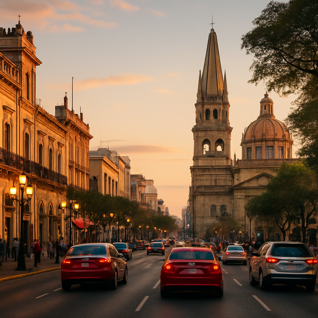 The Chapultepec Paseo on a Weekend Evening — Guadalajara, Mexico