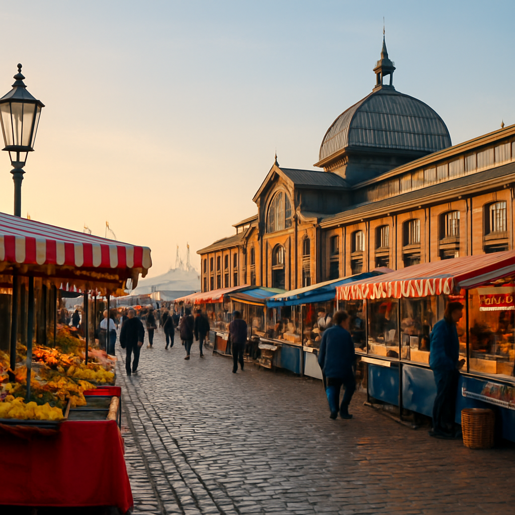 Fischmarkt at Dawn — Hamburg, Germany